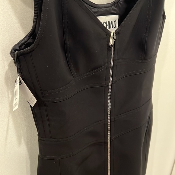 Moschino Couture Front Zip Black Dress - Picture 6 of 13